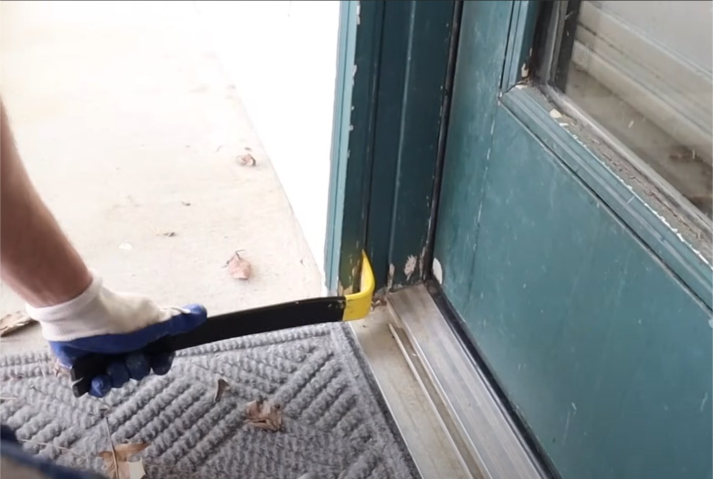 Old Sliding Door Track Removal Repair Long Beach