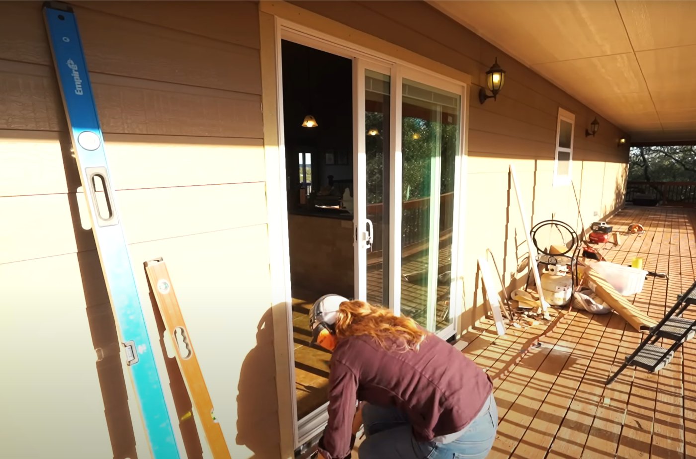 Completed Sliding Door Installation Exterior View